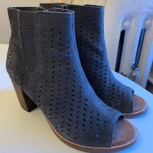 Toms Womens Majorca Peep Toe Fashion Boot